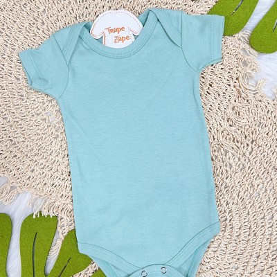 Conj. Body Manga Curta, Babador Bandana e Calça Moranguinhos - Rosa e Verde